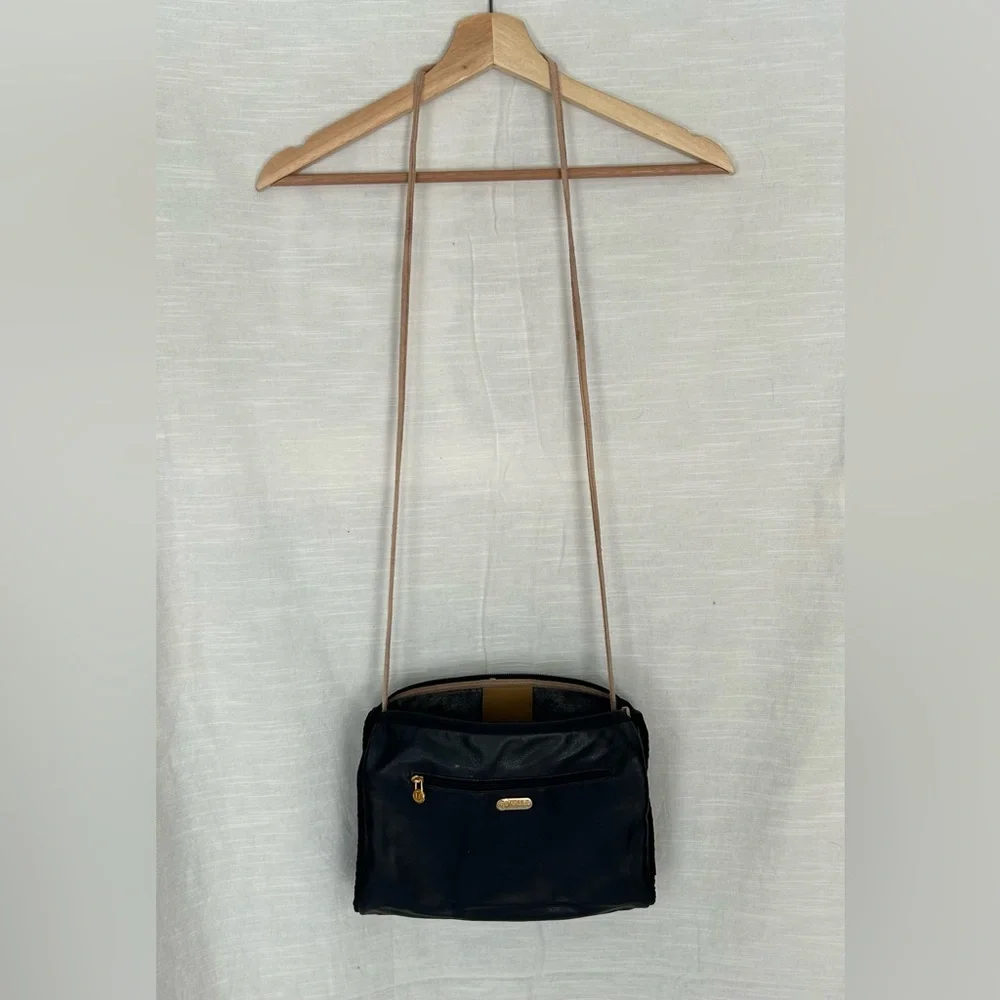 Fendi Vintage‎ Designer Neutral Classic Preppy Striped Brown & Tan Crossbody Bag